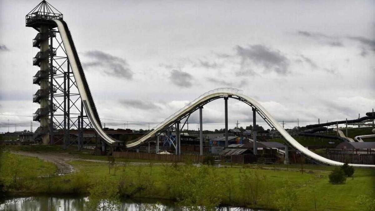 The Verrückt water slide in Kansas City, Kan., has not been in operation since a death occurred there last August. It eventually will be taken down.
