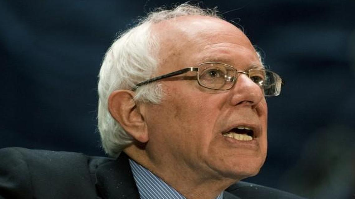 Sen. Bernie Sanders of Vermont spoke to Kansas Democrats on Saturday night in Topeka.