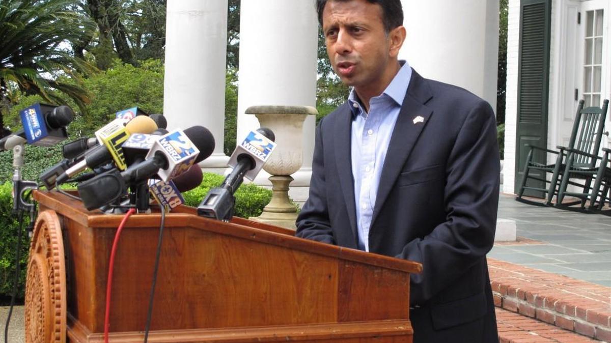 Louisiana Gov. Bobby Jindal answers questions about his unsuccessful campaign for the 2016 Republican nomination on Wednesday
