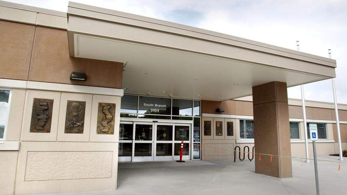 
The South Branch Library is at 3104 Strong Ave. in Kansas City, Kan. A new public bench to be placed in front of the library will serve as a small hub of air quality information, tracking everything from ozone to particulate matter and making the information available online.
