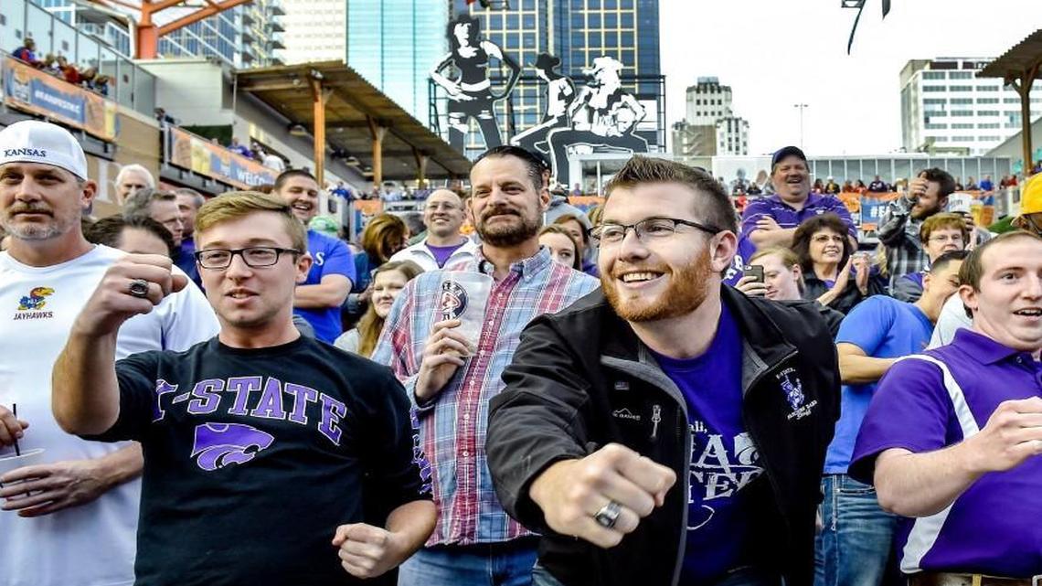 Kansas City’s Power & Light District is a popular place during the Big 12 men’s basketball tournament.
