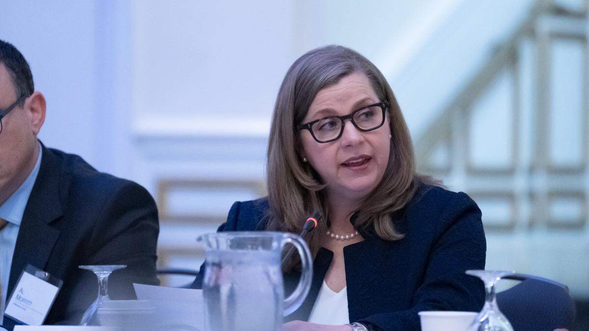 Federal Reserve Governor Michelle Bowman during an April 2024 roundtable discussion.