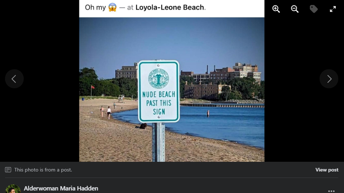 The sign has been removed, officials said.