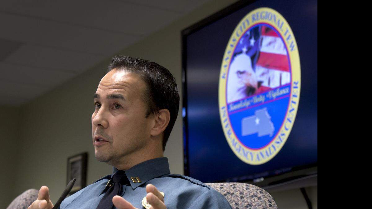 
Kansas City Police Capt. James Thomas, director of the Kansas City fusion center, couldn’t show off much of the center because of its classified nature.
