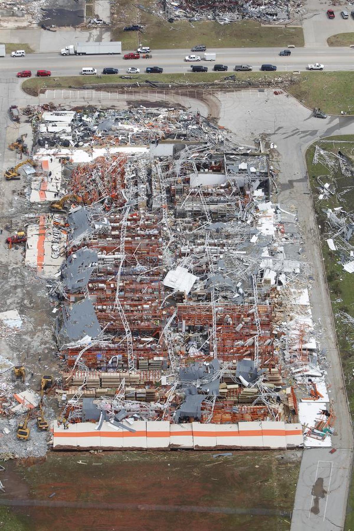Tornado damage in Joplin on Tuesday, May 24, 2011.