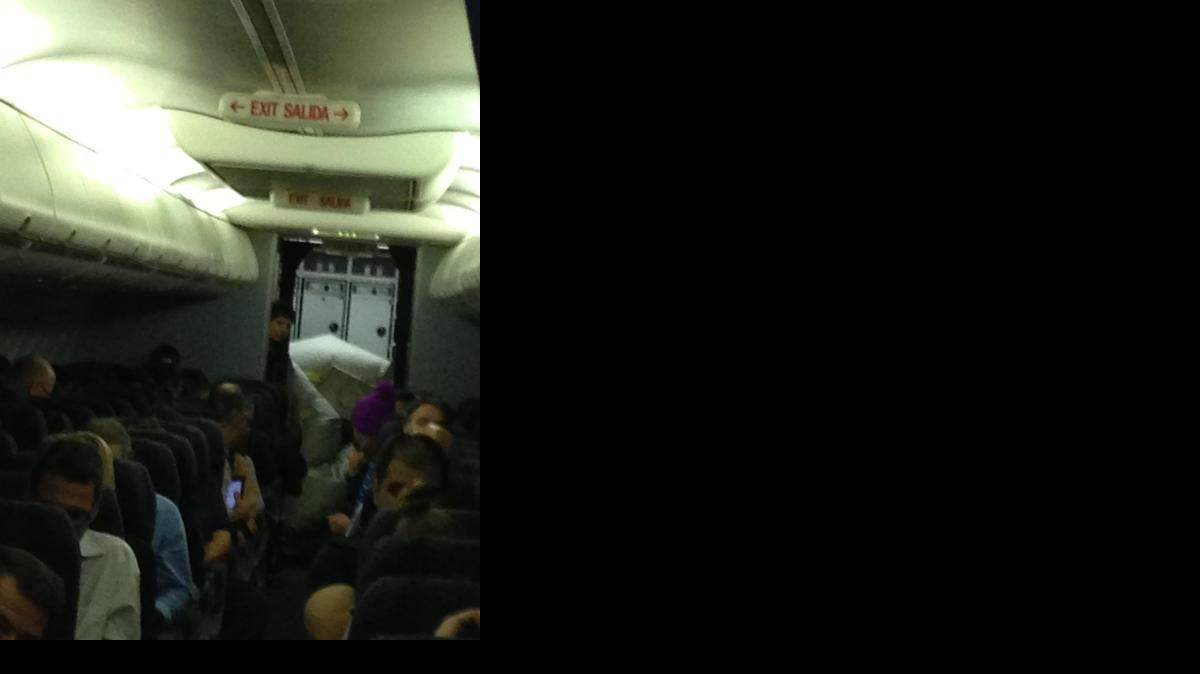 
Photo taken by Michael Schroeder, a passenger on the United flight
