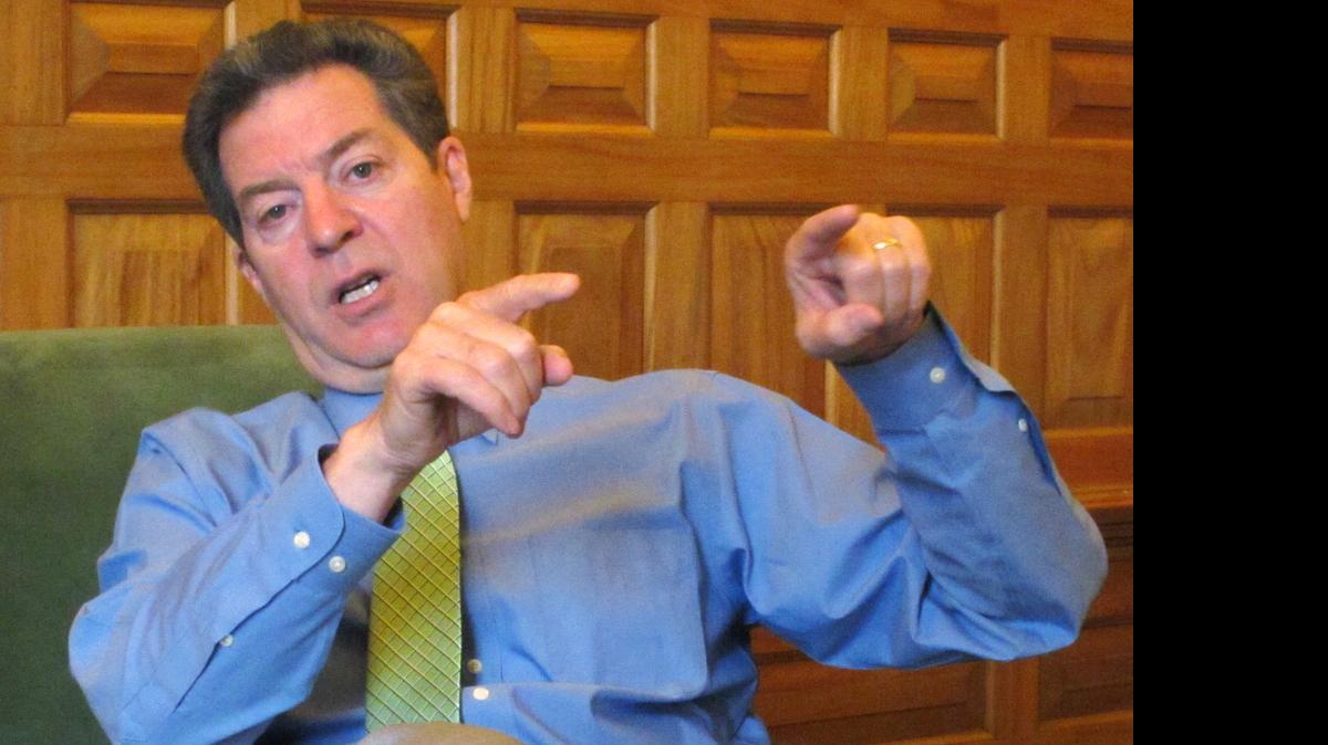 
In this April 13, 2015 photo, Kansas Republican Gov. Sam Brownback in his office earlier this week
