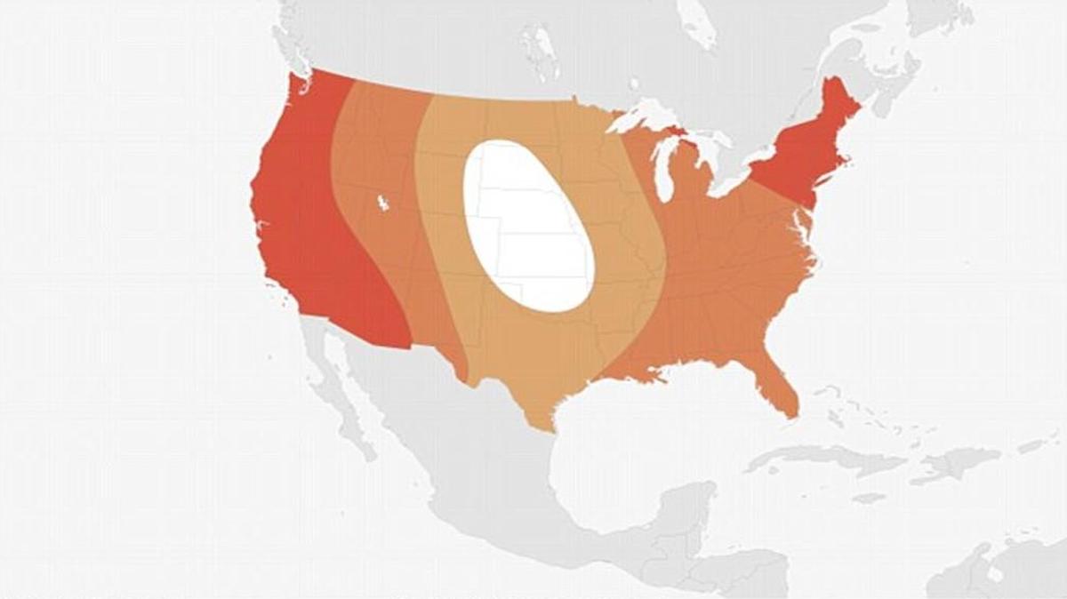 The NOAA released a temperature outlook map this week showing which parts of the United States are most likely to have above-average summer temps. That white space in the middle means the Midwest should be spared.