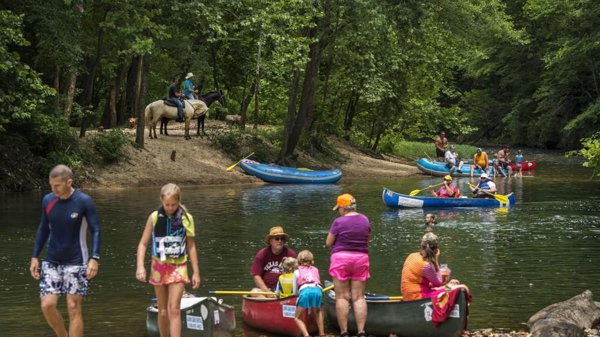 At the “Flying W” meeting point on the Current River near Akers, Mo.