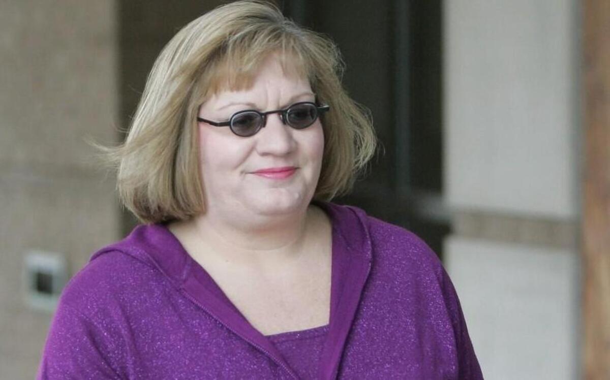 Susan Van Note (photographed in 2012 outside the Clay County Courthouse) is charged with two counts of first-degree murder in the slayings of her father, William Van Note, and his girlfriend, Sharon Dickson, at their Lake of the Ozarks vacation home. Jury selection for Susan Van Note’s trial began Monday.