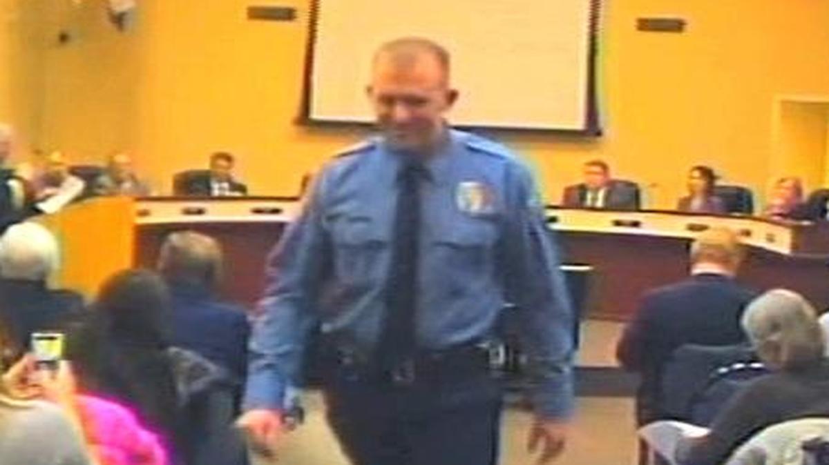 
Darren Wilson in a Feb. 11, 2014 file image from video provided by the City of Ferguson, Mo.
