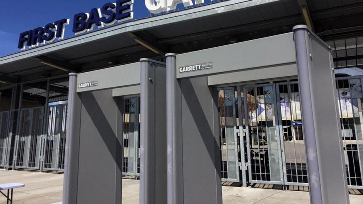The Royals had metal detectors at Kauffman Stadium on Tuesday.