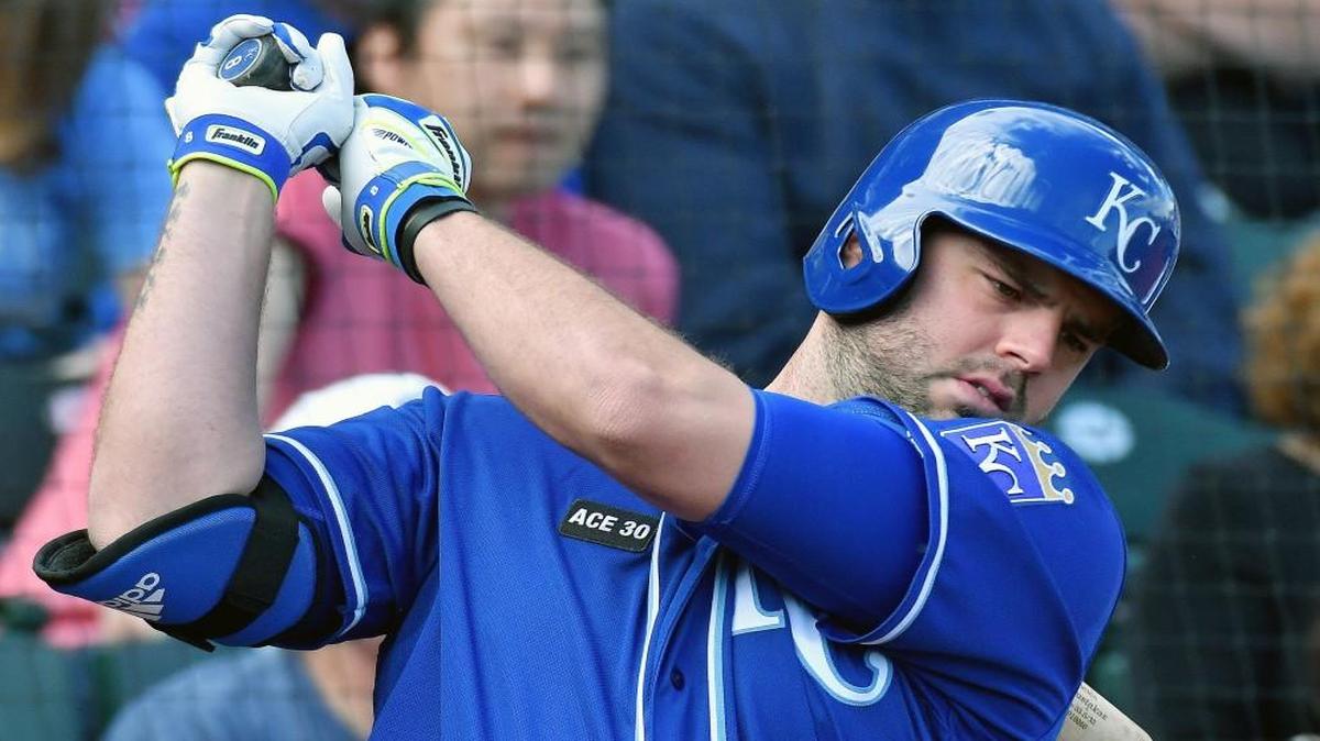 Kansas City Royals third baseman Mike Moustakas.