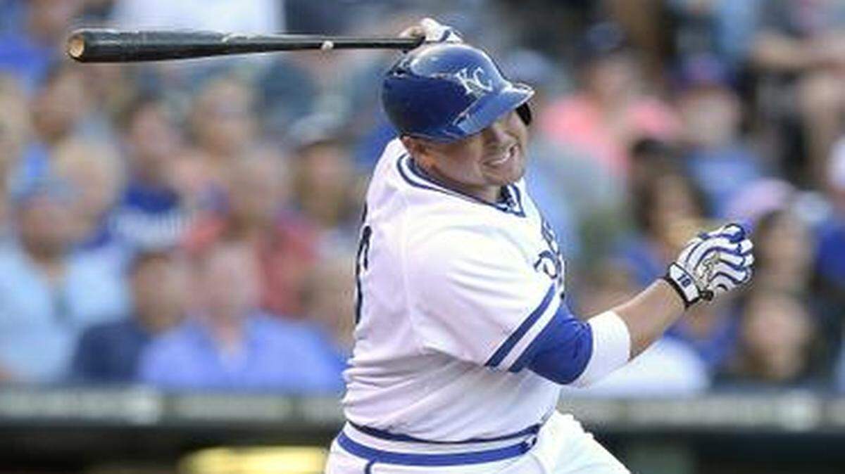 
The Royals' Billy Butler struck out swinging against the Indians on Aug. 30 at Kauffman Stadium.
