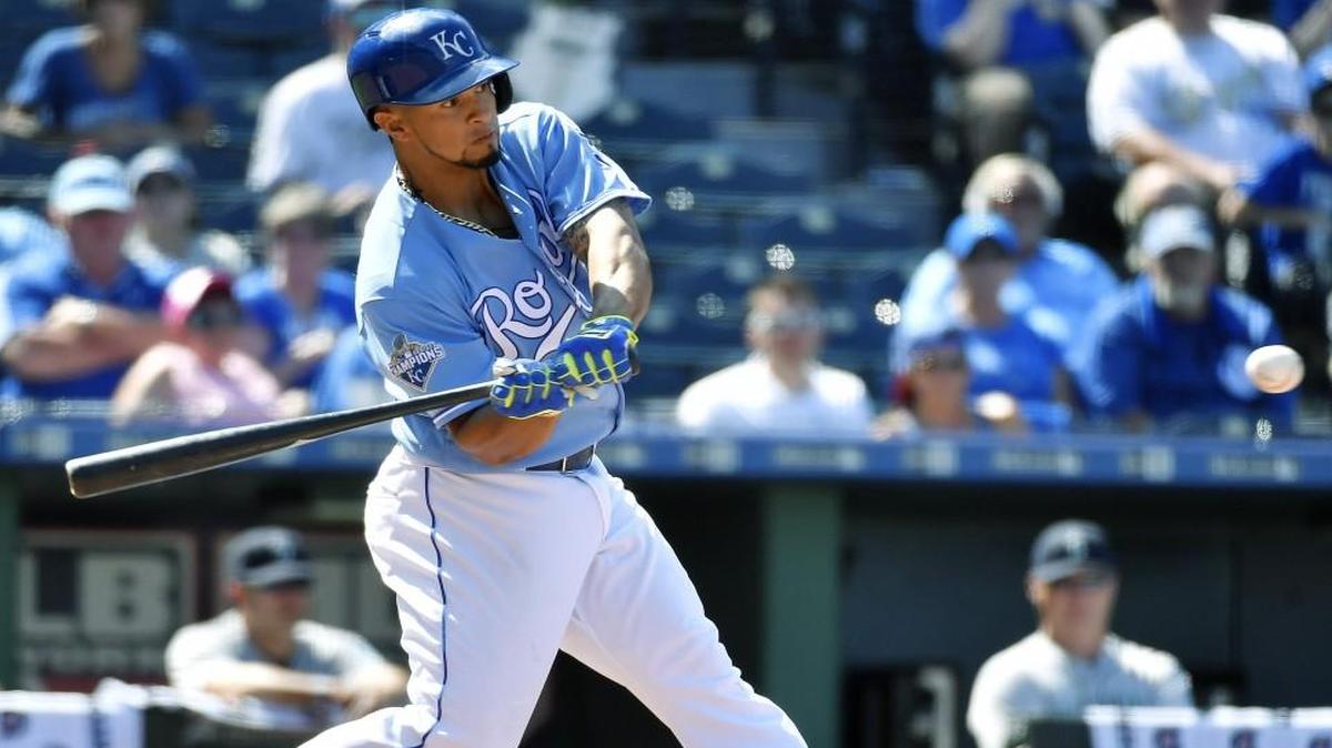 Kansas City Royals third baseman Cheslor Cuthbert swung at a pitch during a game earlier this month.