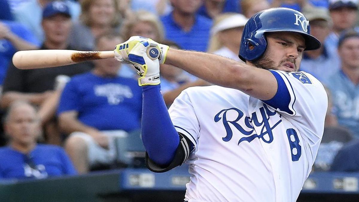 
Kansas City Royals third baseman Mike Moustakas.
