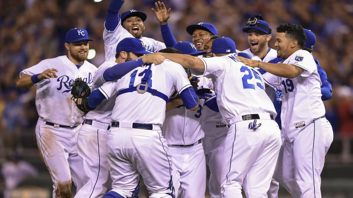 
The Kansas City Royals celebrated their clinching of the AL Central Division with a 10-4 win over the Seattle Mariners on Sept. 24, 2015 at Kauffman Stadium.

