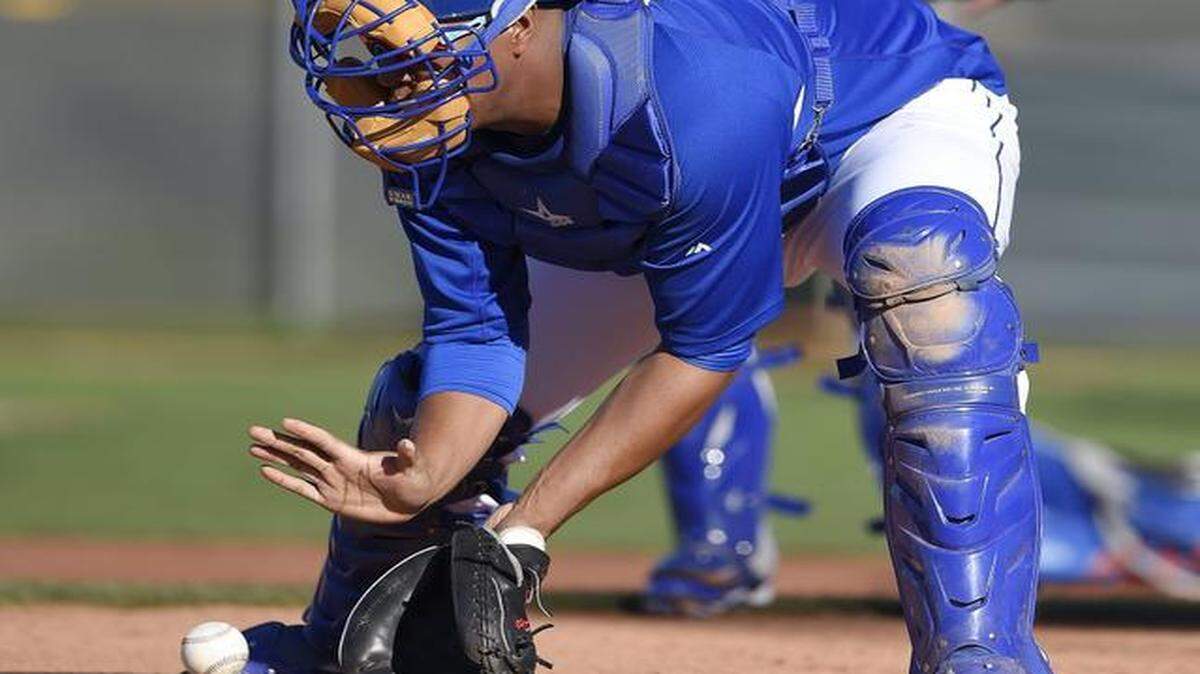 
Royals catcher Salvador Perez during Wednesday's spring training workout in Surprise, Ariz.
