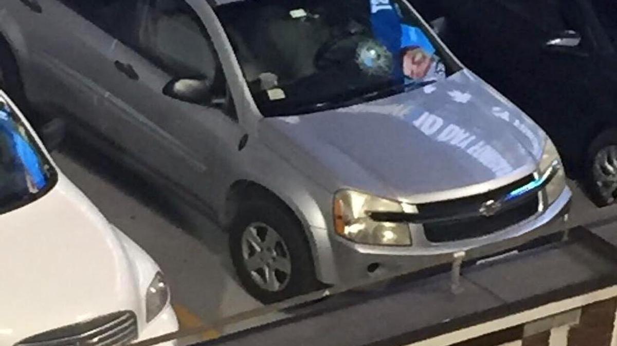 A vehicle behind Fenway Park had its windshield smashed by a Salvador Perez home run Friday in the Royals’ 4-2 victory over the Red Sox.