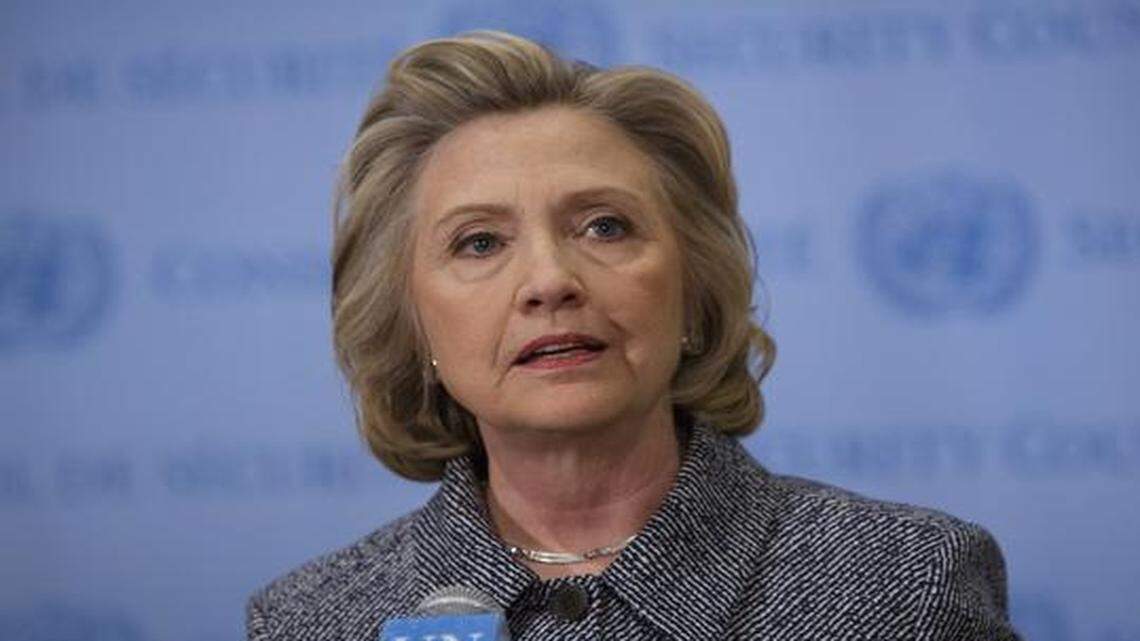 
At a news conference Tuesday at the United Nations in New York, Hillary Clinton defended the legality of her use of a private e-mail account and server while she was secretary of state.
