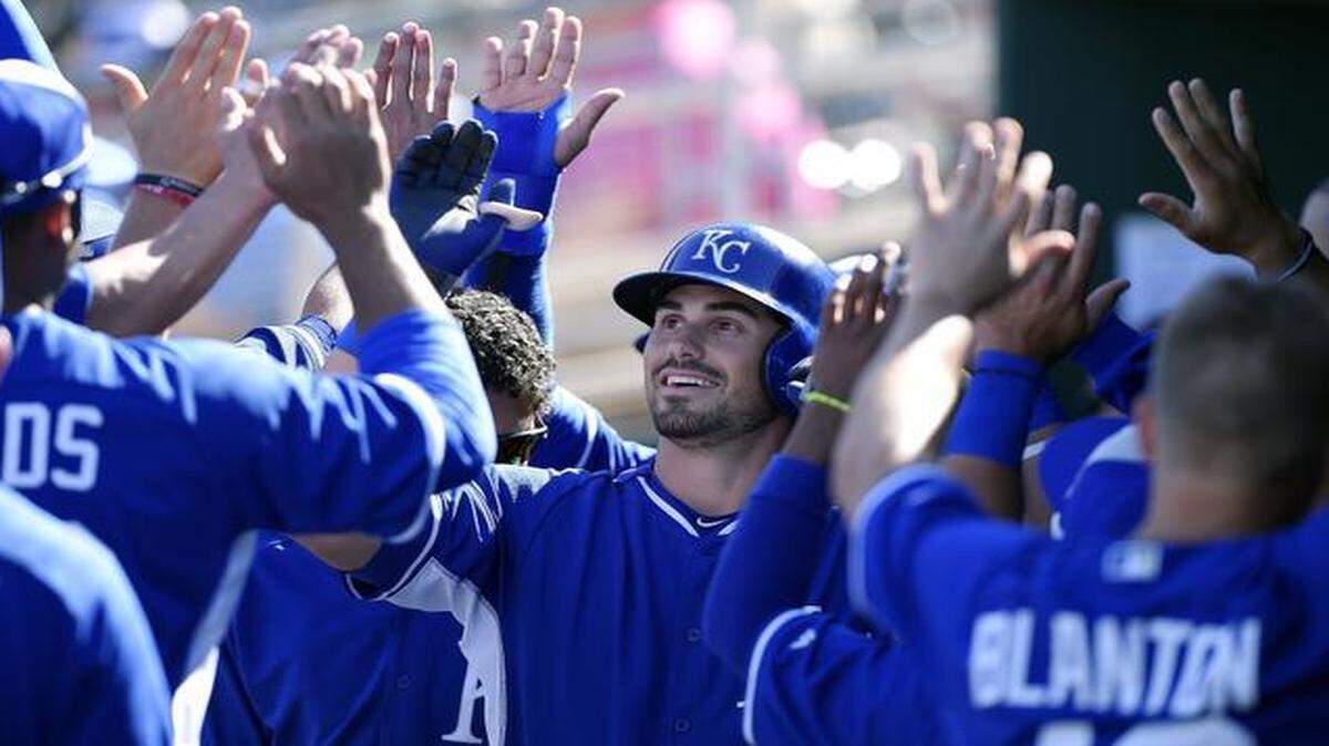 
Brett Eibner, a non-roster invitee who has clubbed two home runs in four at-bats, is hitting .750 with four RBIs and has a 3.050 slugging percentage.
