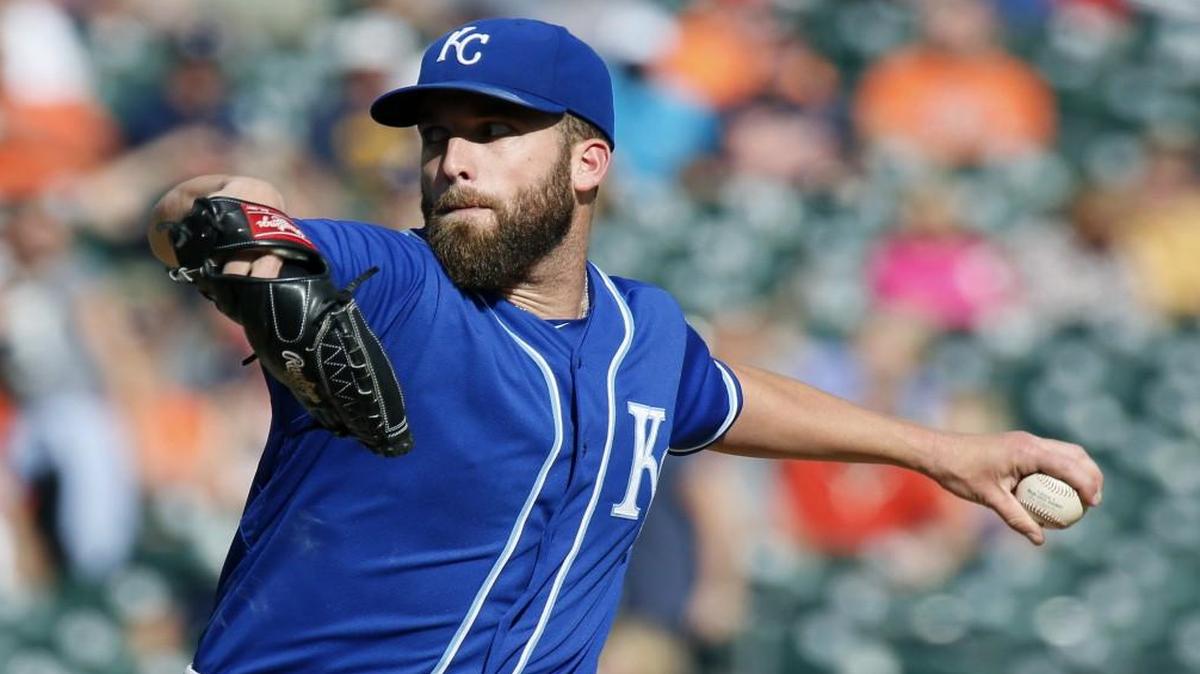 
Kansas City Royals reliever Danny Duffy pitched against the Detroit Tigers during the ninth inning of Sunday’s game.
