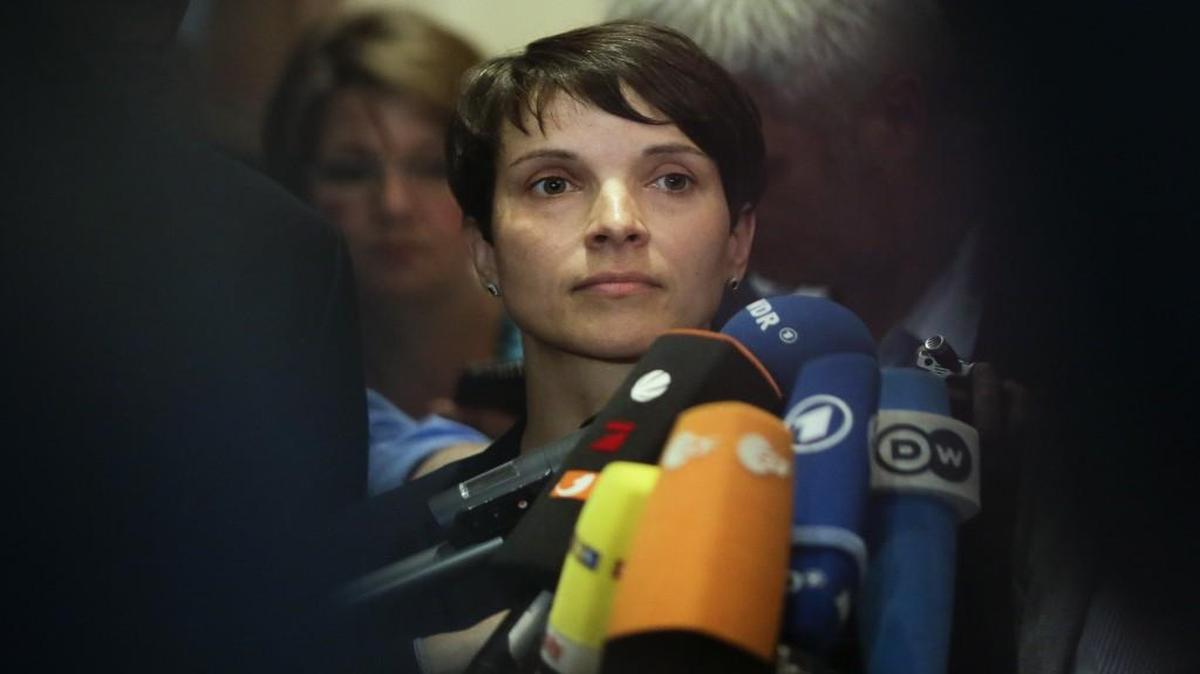 Frauke Petry, chairwoman of the right-wing populist party AfD (Alternative for Germany), attended a joint news conference in May in Berlin.
