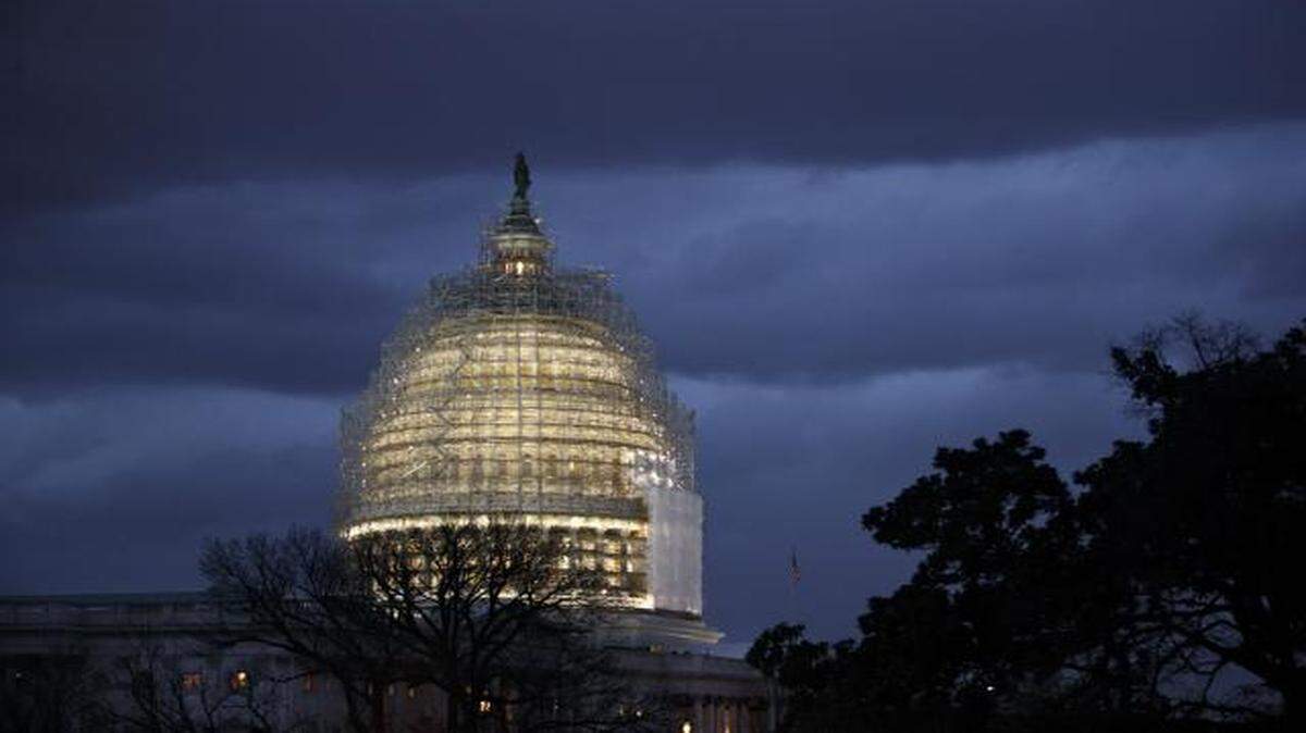 
The U.S. Capitol at dusk.
