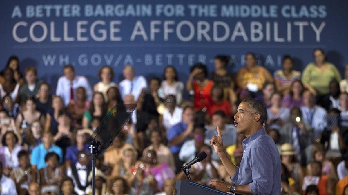 
President Barack Obama is making a push to reduce student debt, in part by cracking down on unscrupulous for-profit colleges.
