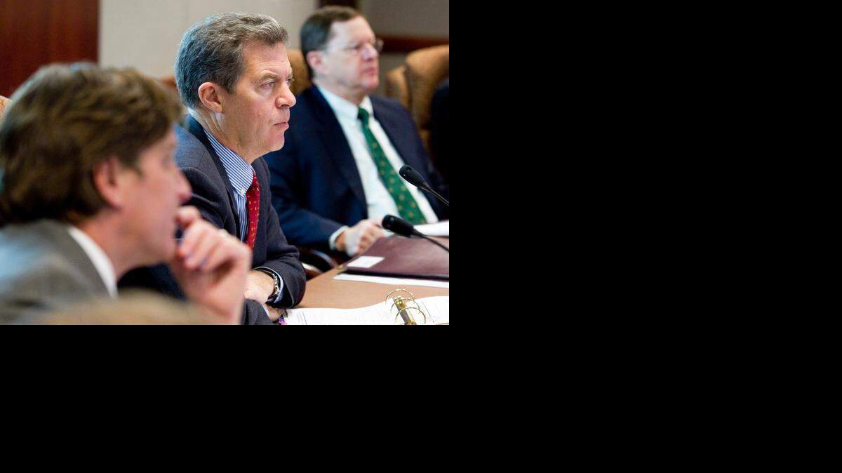 
Gov. Sam Brownback on Wednesday heard some upbeat news about private sector job creation in Kansas.
