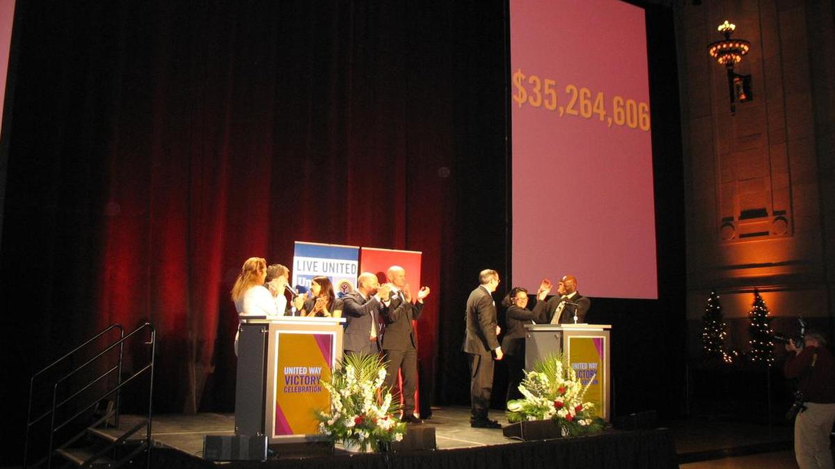 At Union Station, United Way of Greater Kansas City officials gave high-fives to each other onstage when they announced to a crowd that more than $35.2 million was raised in the 2015 campaign.