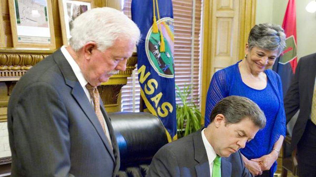 
These three people will play a big role in Kansas’ upcoming legislative session: House Speaker Ray Merrick, Gov. Sam Brownback and Senate President Susan Wagle.
