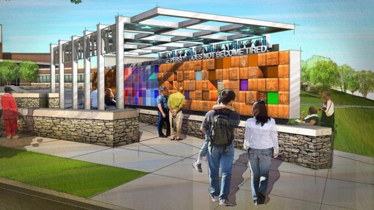 Iowa artist David Dahlquist’s concept involves a tiled gateway for the East Patrol project.