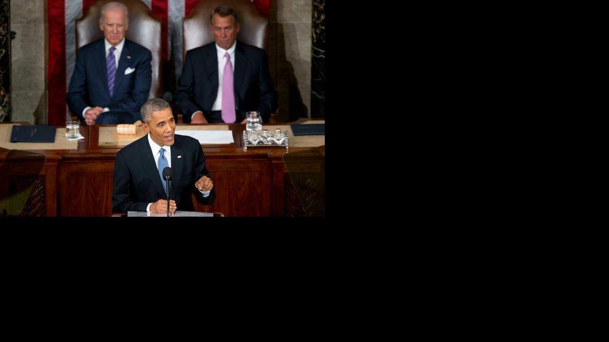 
President Barack Obama gave a punchy State of the Union speech last week, as Vice President Joe Biden (left) and House Speaker John Boehner watched.
