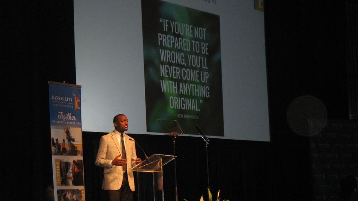 “I want us to be resilient. We have to be fearless,” new Superintendent Mark T. Bedell told Kansas City Public Schools employees.