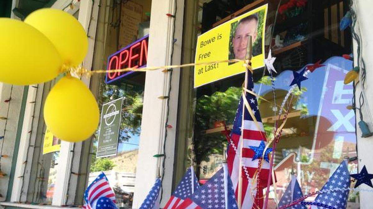 
A shop in Hailey, Idaho, celebrated the release from captivity of Sgt. Bowe Bergdahl. 
