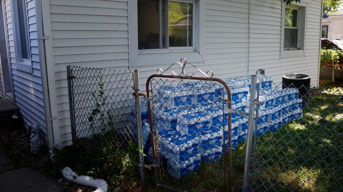 People stockpiled purified water this week in Flint, Mich., where residents have been dealing with a water system that has poisoned them with lead.