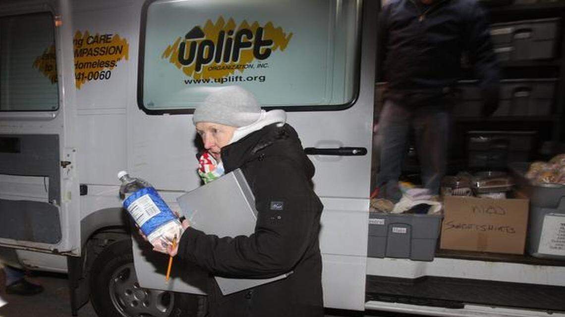 
Uplift is one of many groups serving food to the homeless.
