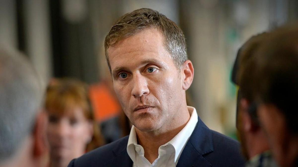 Missouri Gov. Eric Greitens took questions after signing four bills into law on Wednesday, July 5, 2017, at JPI Glass, 9760 N. Pomona Avenue in the Northland.
