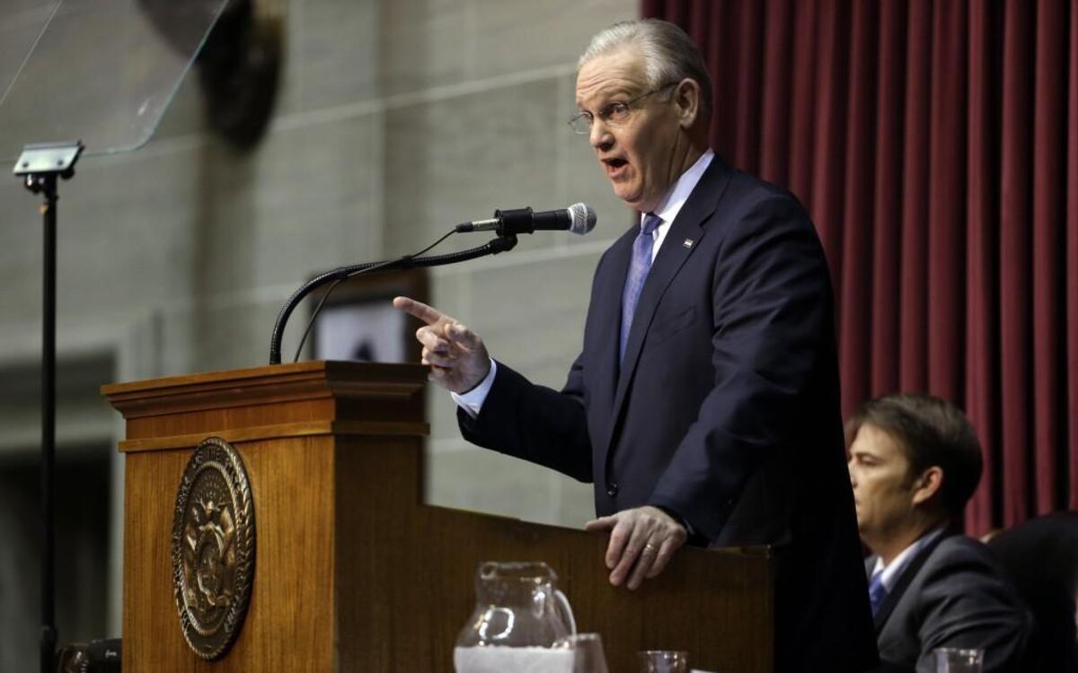 Gov. Jay Nixon on Wednesday delivered his final State of the State address to a joint session of the Missouri House and Senate. Seated behind him was House Speaker Todd Richardson.