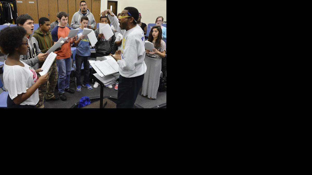 
Students took part in choir earlier this year at F.L. Schlagle High School. It’s part of the Kansas City, Kan., School District, which is a party to a lawsuit that judges ruled on Tuesday. They found that levels of school funding in Kansas are inadequate.
