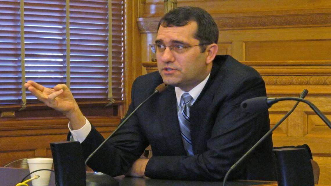 Attorney General Derek Schmidt participated in a briefing aimed at persuading GOP Kansas House members to change the selection process for state Supreme Court justices.