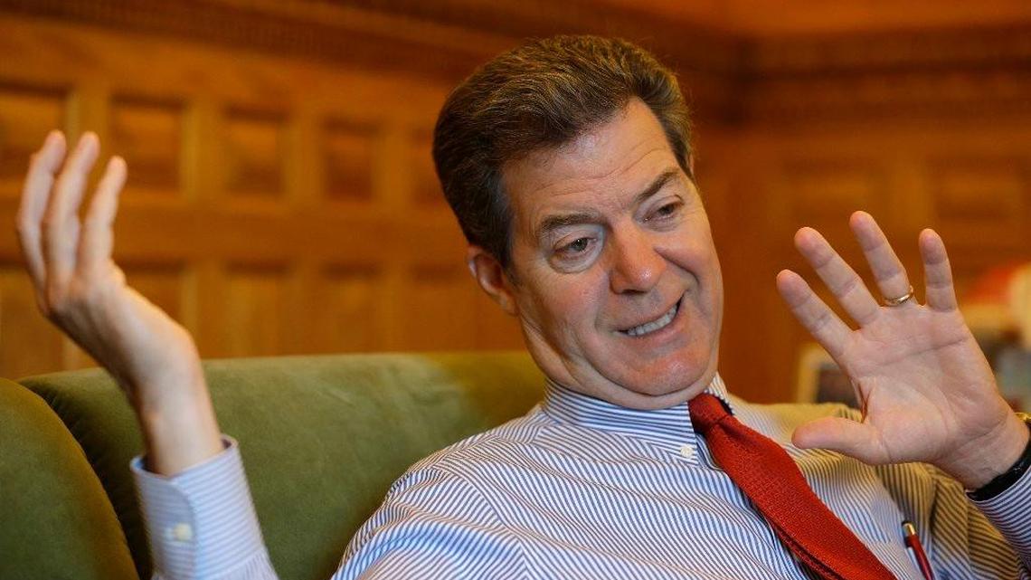 Gov. Sam Brownback has presided over the decimation of Kansas revenues and refuses to change course.