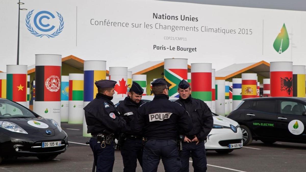 Police officers will be carefully guarding the United Nations Climate Change Conference that begins Monday outside Paris.