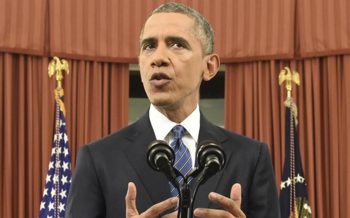 President Barack Obama addressed the nation Sunday night from the Oval Office.
