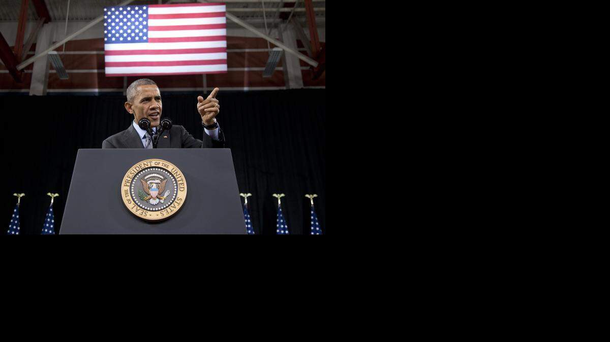 
President Barack Obama speaks about immigration at Del Sol High School, in Las Vegas, on Nov. 21.
