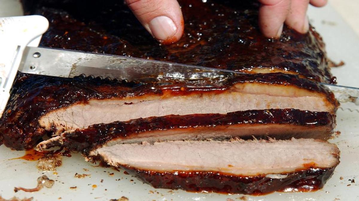 
A freshly finished brisket is a typical sight at the American Royal’s World Series of Barbecue.
