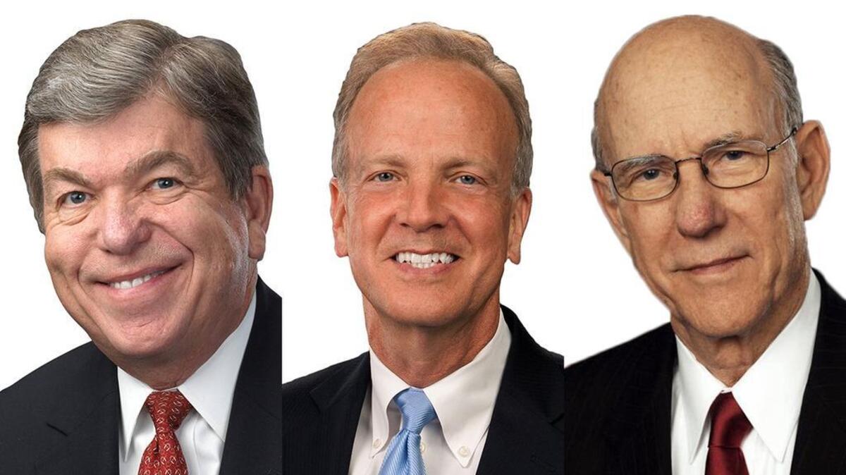 Republican Sens. Roy Blunt, Jerry Moran and Pat Roberts