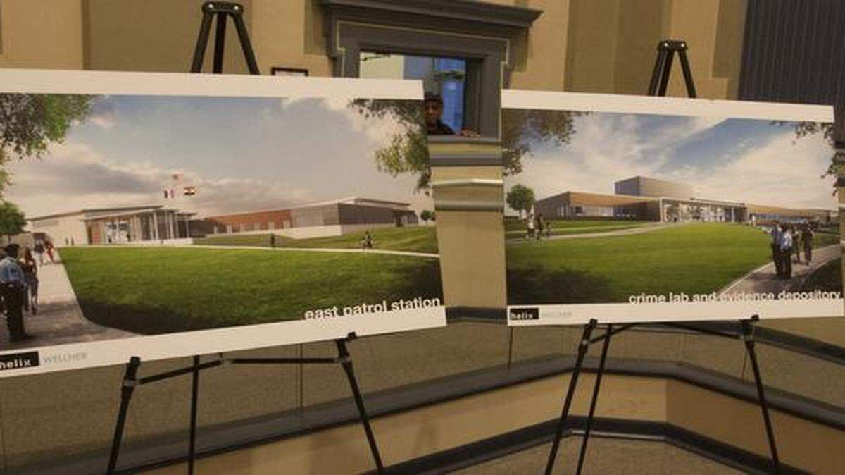 
Plans for Kansas City’s new East Patrol Division Station and crime lab were on display during a public hearing in October.
