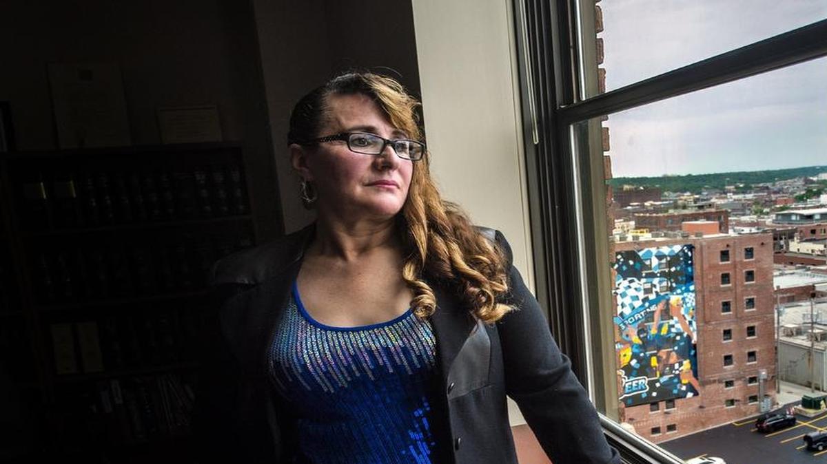 
Maria Guadalupe Mejia Alcantara, shown in her attorneys’ offices in downtown Kansas City, won an $82 million jury verdict from a debt collector that wrongly pursued her.

